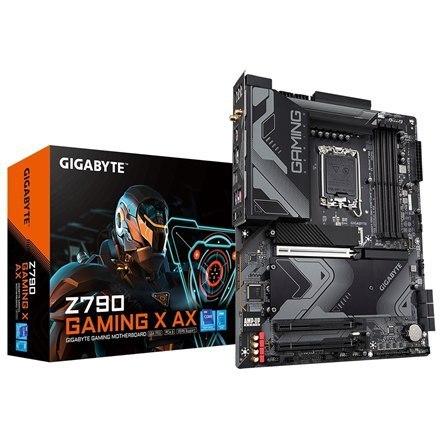 Gigabyte | Z790 GAMING X AX 1.0 M/B | Rodzina procesorów Intel | Gniazdo procesora LGA1700 | Pamięć DDR5 DIMM | Gniazda pamięci Gigabyte | Z790 GAMING X AX 1.0 M/B | Rodzina procesorów Intel | Gniazdo procesora LGA1700 | Pamięć DDR5 DIMM | Gniazda pamięci