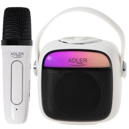 Głośnik karaoke z mikrofonem | AD 1199W | Bluetooth | Biały | Przenośny | Połączenie bezprzewodowe Głośnik karaoke z mikrofonem | AD 1199W | Bluetooth | Biały | Przenośny | Połączenie bezprzewodowe