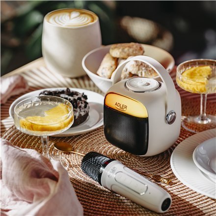Głośnik karaoke z mikrofonem | AD 1199W | Bluetooth | Biały | Przenośny | Połączenie bezprzewodowe Głośnik karaoke z mikrofonem | AD 1199W | Bluetooth | Biały | Przenośny | Połączenie bezprzewodowe