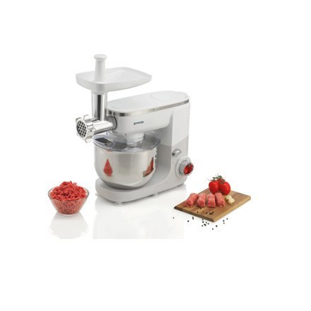 Gorenje | MMC1005W | Urządzenie kuchenne | Pojemność misy 4,8 l | 1000 W | Liczba prędkości 6 | Blender | Materiał wałka | Maszy Gorenje | MMC1005W | Urządzenie kuchenne | Pojemność misy 4,8 l | 1000 W | Liczba prędkości 6 | Blender | Materiał wałka | Maszy