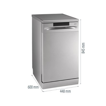 Gorenje | Zmywarka | GS520E15S | Wolnostojąca | Szerokość 45 cm | Liczba kompletów naczyń 9 | Liczba programów 5 | Klasa efektyw Gorenje | Zmywarka | GS520E15S | Wolnostojąca | Szerokość 45 cm | Liczba kompletów naczyń 9 | Liczba programów 5 | Klasa efektyw