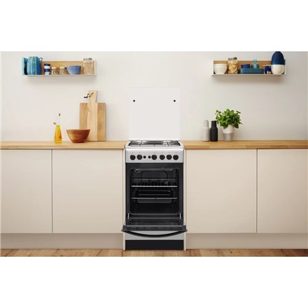 INDESIT Cooker | IS5G1PMX/E/1 | Hob type Gas | Oven type Gas | Stainless steel | Width 50 cm | Grilling | Depth 60 cm | 59 L INDESIT Cooker | IS5G1PMX/E/1 | Hob type Gas | Oven type Gas | Stainless steel | Width 50 cm | Grilling | Depth 60 cm | 59 L