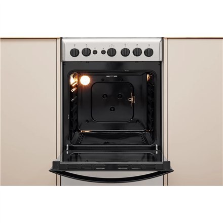 INDESIT Cooker | IS5G1PMX/E/1 | Hob type Gas | Oven type Gas | Stainless steel | Width 50 cm | Grilling | Depth 60 cm | 59 L INDESIT Cooker | IS5G1PMX/E/1 | Hob type Gas | Oven type Gas | Stainless steel | Width 50 cm | Grilling | Depth 60 cm | 59 L