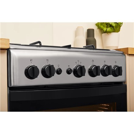 INDESIT Cooker | IS5G1PMX/E/1 | Hob type Gas | Oven type Gas | Stainless steel | Width 50 cm | Grilling | Depth 60 cm | 59 L INDESIT Cooker | IS5G1PMX/E/1 | Hob type Gas | Oven type Gas | Stainless steel | Width 50 cm | Grilling | Depth 60 cm | 59 L