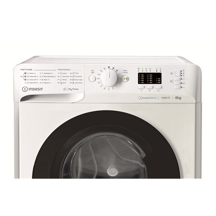 INDESIT | MTWSA 61294 WK EE | Washing machine | Energy efficiency class C | Front loading | Washing capacity 6 kg | 1151 RPM | D INDESIT | MTWSA 61294 WK EE | Washing machine | Energy efficiency class C | Front loading | Washing capacity 6 kg | 1151 RPM | D