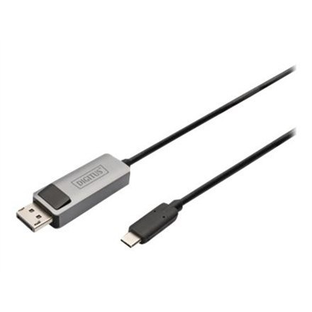 Kabel przejściowy Digitus USB-C - DisplayPort | Męski | 24-pinowy USB-C | Męski | Czarny | 20-pinowy DisplayPort | 2 m Kabel przejściowy Digitus USB-C - DisplayPort | Męski | 24-pinowy USB-C | Męski | Czarny | 20-pinowy DisplayPort | 2 m
