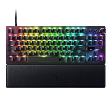 Klawiatura do gier Razer Huntsman V3 Pro Tenkeyless z technologią Analog Optical - przewodowa, układ US, kolor czarny Klawiatura do gier Razer Huntsman V3 Pro Tenkeyless z technologią Analog Optical - przewodowa, układ US, kolor czarny