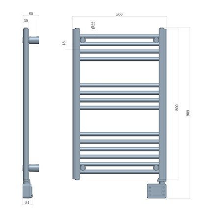 LED Electric Bathroom Radiator | AD 7824 | Radiator | 600 W | White | IP24 LED Electric Bathroom Radiator | AD 7824 | Radiator | 600 W | White | IP24