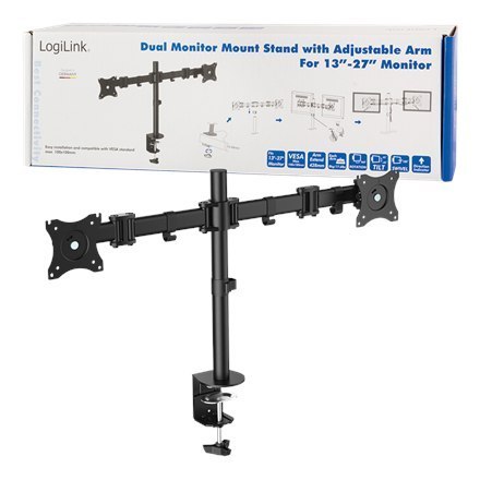 Logilink BP0022 Dual Monitor Desk mount, 13"-27", arm 428mm Logilink Logilink BP0022 Dual Monitor Desk mount, 13"-27", arm 428mm Logilink
