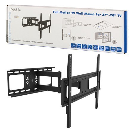 Logilink BP0028 TV Wall mount, 37"-70", tilt +10°-20°,swievel +-90°, 475mm Logilink | Wall Mount | 37-70 " | Maximum weight (cap Logilink BP0028 TV Wall mount, 37"-70", tilt +10°-20°,swievel +-90°, 475mm Logilink | Wall Mount | 37-70 " | Maximum weight (cap