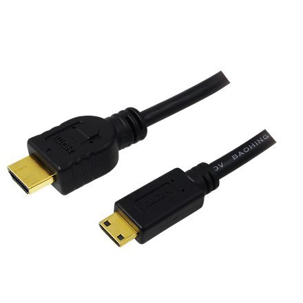 Logilink | High Speed with Ethernet | Male | 19 pin mini HDMI Type C | Male | 19 pin HDMI Type A | 1 m | Black Logilink | High Speed with Ethernet | Male | 19 pin mini HDMI Type C | Male | 19 pin HDMI Type A | 1 m | Black