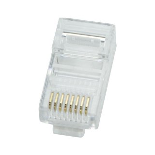 Logilink | MP0002 | CAT5e Modular PlugSuitable for 8P8C Round CablePlug unshieldedGold-plated contacts | Transparent