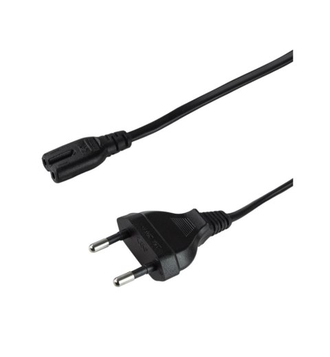Logilink | Power cable | Power IEC 60320 C7 | Europlug (power CEE 7/16) | 1.8 m | Black Logilink | Power cable | Power IEC 60320 C7 | Europlug (power CEE 7/16) | 1.8 m | Black