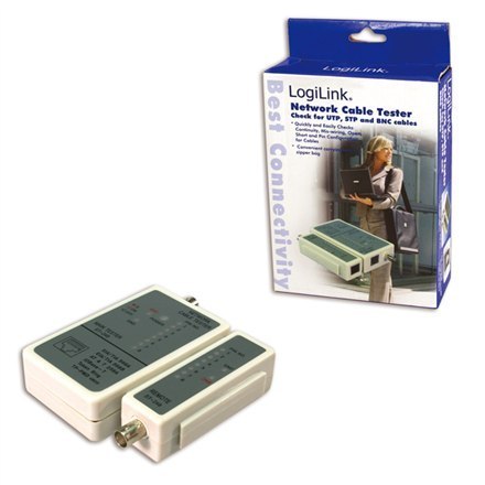 Logilink | Tester kabli RJ45 i BNC z jednostką zdalną Logilink | Tester kabli RJ45 i BNC z jednostką zdalną