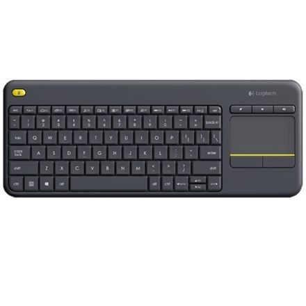 Logitech | K400 Plus | Keyboard with Trackpad | Wireless | NL | Black | USB port | 380 g Logitech | K400 Plus | Keyboard with Trackpad | Wireless | NL | Black | USB port | 380 g