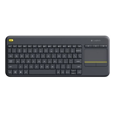 Logitech | K400 Plus | Keyboard with Trackpad | Wireless | NL | Black | USB port | 380 g Logitech | K400 Plus | Keyboard with Trackpad | Wireless | NL | Black | USB port | 380 g