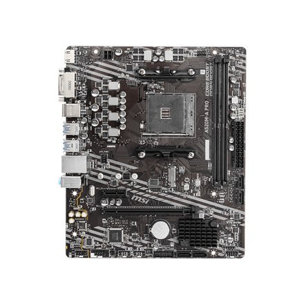 MSI | A520M-A PRO | Processor family AMD | Processor socket AM4 | DDR4 | Memory slots 2 | Number of SATA connectors | Chipset AM MSI | A520M-A PRO | Processor family AMD | Processor socket AM4 | DDR4 | Memory slots 2 | Number of SATA connectors | Chipset AM