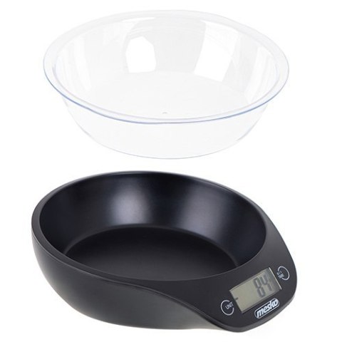 Mesko | Waga kuchenna z miską | MS 3164 | Maksymalna waga (udźwig) 5 kg | Podziałka 1 g | Typ wyświetlacza LCD | Czarny Mesko | Waga kuchenna z miską | MS 3164 | Maksymalna waga (udźwig) 5 kg | Podziałka 1 g | Typ wyświetlacza LCD | Czarny