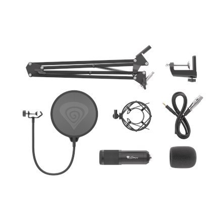 Mikrofon do gier Genesis Radium 300 Czarny przewodowy Mikrofon do gier Genesis Radium 300 Czarny przewodowy
