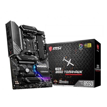 MSI | MAG B550 TOMAHAWK | Processor family AMD | Processor socket AM4 | DDR4 | Memory slots 4 | Number of SATA connectors | Chip MSI | MAG B550 TOMAHAWK | Processor family AMD | Processor socket AM4 | DDR4 | Memory slots 4 | Number of SATA connectors | Chip