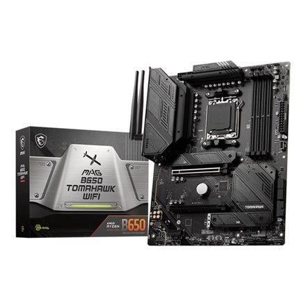 MSI | MAG B650 TOMAHAWK WIFI | Processor Socket Socket AM5 | Chipset Type AMD B650 | Supported RAM Technology DDR5 SDRAM MSI | MAG B650 TOMAHAWK WIFI | Processor Socket Socket AM5 | Chipset Type AMD B650 | Supported RAM Technology DDR5 SDRAM