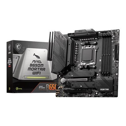 MSI | MAG B650M MORTAR WIFI | Processor Socket Socket AM5 | Chipset Type AMD B650 | Supported RAM Technology DDR5 SDRAM MSI | MAG B650M MORTAR WIFI | Processor Socket Socket AM5 | Chipset Type AMD B650 | Supported RAM Technology DDR5 SDRAM