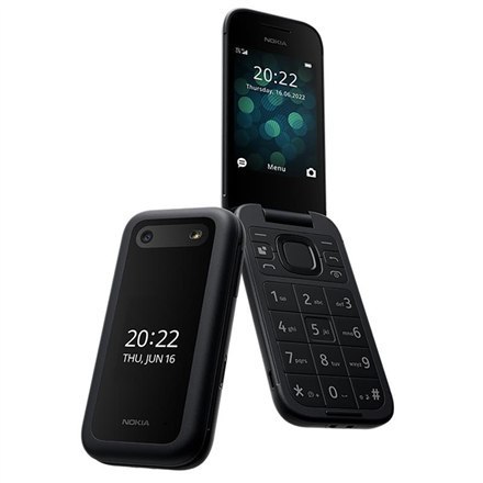 Nokia | 2660 Flip | Czarny | 2,8 " | TFT LCD | 240 x 320 | Unisoc | 0,128 GB | Dual SIM | Nano-SIM | Tak | Aparat główny 0,3 MP Nokia | 2660 Flip | Czarny | 2,8 " | TFT LCD | 240 x 320 | Unisoc | 0,128 GB | Dual SIM | Nano-SIM | Tak | Aparat główny 0,3 MP