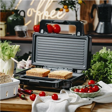 Opiekacz do kanapek 2 w 1 | AD 3073 | 1000 W | Liczba płyt 2 | Stal nierdzewna/czarny Opiekacz do kanapek 2 w 1 | AD 3073 | 1000 W | Liczba płyt 2 | Stal nierdzewna/czarny