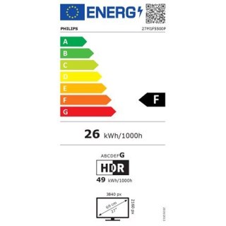 Philips | 27M1F5500P/00 | 27 " | IPS | QHD | 16:9 | 1 ms | 450 cd/m² | Black | HDMI ports quantity 2 | 144 Hz