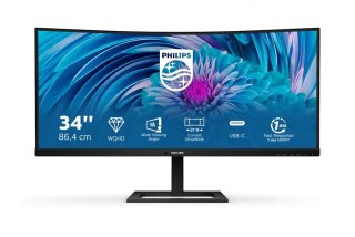 Philips | 346E2CUAE | 34 " | VA | WQHD | 21:9 | 4 ms | 300 cd/m² | Black | HDMI ports quantity 1 | 100 Hz