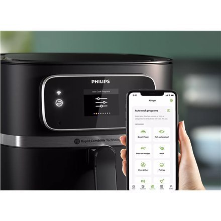Philips | Airfryer Combi | HD9880/90 7000 XXL Connected | Moc 2200 W | Pojemność 8,3 L | Czarny Philips | Airfryer Combi | HD9880/90 7000 XXL Connected | Moc 2200 W | Pojemność 8,3 L | Czarny