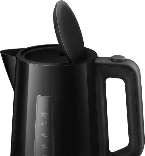 Philips | Czajnik | HD9318/20 | Elektryczny | 2200 W | 1,7 L | Plastikowy | Podstawa obrotowa 360° | Czarny