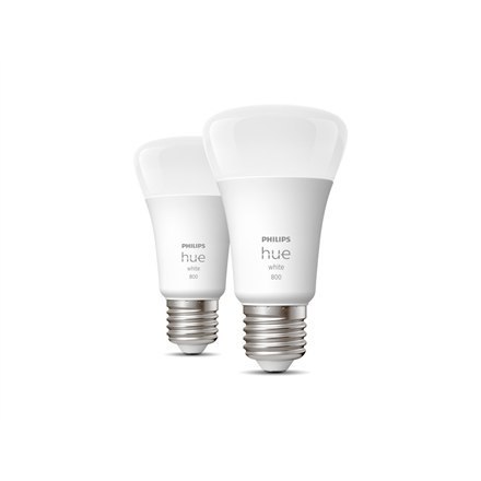 Philips Hue W 9W A60 E27 2pcs pack Philips Hue | Hue W 9W A60 E27, 2pcs pack | E27 | 9 W | Warm White 2700K | Bluetooth and Zigb Philips Hue W 9W A60 E27 2pcs pack Philips Hue | Hue W 9W A60 E27, 2pcs pack | E27 | 9 W | Warm White 2700K | Bluetooth and Zigb