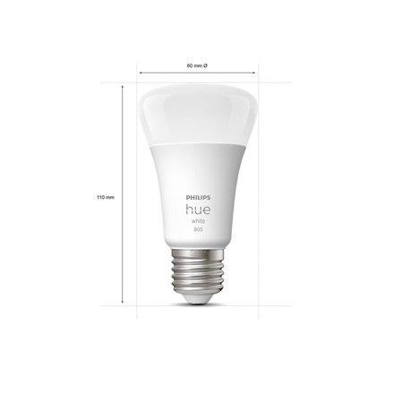 Philips Hue W 9W A60 E27 2pcs pack Philips Hue | Hue W 9W A60 E27, 2pcs pack | E27 | 9 W | Warm White 2700K | Bluetooth and Zigb Philips Hue W 9W A60 E27 2pcs pack Philips Hue | Hue W 9W A60 E27, 2pcs pack | E27 | 9 W | Warm White 2700K | Bluetooth and Zigb