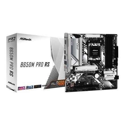 Płyta główna ASRock B650M PRO RS - Najnowszy model z serii B, zapewniający niezawodność i wydajność. Idealna do zastosowań domow Płyta główna ASRock B650M PRO RS - Najnowszy model z serii B, zapewniający niezawodność i wydajność. Idealna do zastosowań domow