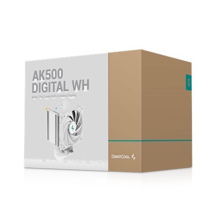Podkręć wydajność! Chłodzenie CPU Deepcool AK500 w kolorze białym. Odpowiednie dla graczy i profesjonalistów. Szybka i cicha pra Podkręć wydajność! Chłodzenie CPU Deepcool AK500 w kolorze białym. Odpowiednie dla graczy i profesjonalistów. Szybka i cicha pra