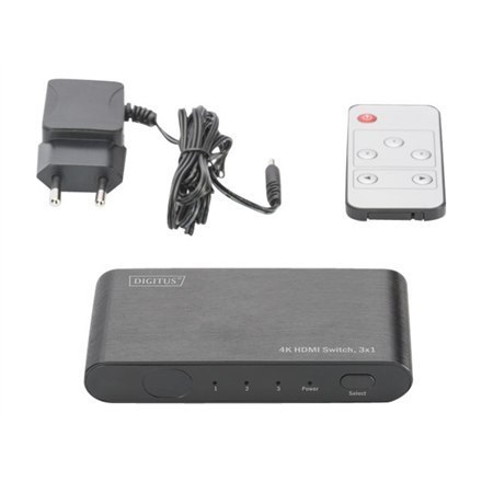 Przełącznik Digitus 4K HDMI, 3 w 1 | DS-45316 Przełącznik Digitus 4K HDMI, 3 w 1 | DS-45316