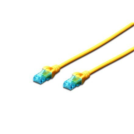 Przewód patchowy Digitus CAT 5e U-UTP PVC AWG 26/7 1 m Żółty Zakończenie RJ45 (8/8) modularne Przewód patchowy Digitus CAT 5e U-UTP PVC AWG 26/7 1 m Żółty Zakończenie RJ45 (8/8) modularne