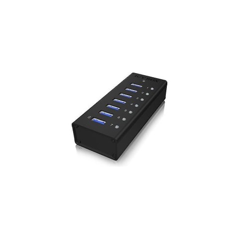 Raidsonic | 7-port hub with USB Type-A interface and 1x charging port | IB-AC618 Raidsonic | 7-port hub with USB Type-A interface and 1x charging port | IB-AC618