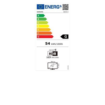 Samsung | BE43C-H | 43 " | Landscape | 16/7 | Tizen Smart TV | 250 cd/m² | 178 ° | 178 ° Samsung | BE43C-H | 43 " | Landscape | 16/7 | Tizen Smart TV | 250 cd/m² | 178 ° | 178 °