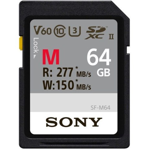 Sony | 64GB SF-M Series SDXC Class10 UHS-II U3 V60 Tough Memory Card | 64 GB | SDXC | Flash memory class 10 Sony | 64GB SF-M Series SDXC Class10 UHS-II U3 V60 Tough Memory Card | 64 GB | SDXC | Flash memory class 10