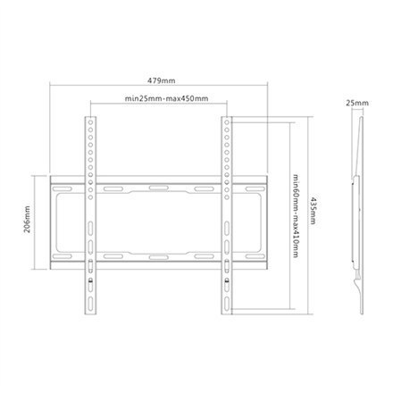Sunne | Uchwyt ścienny | 32-55-EF | Stały | 32-55 " | Maksymalna waga (udźwig) 40 kg | Czarny Sunne | Uchwyt ścienny | 32-55-EF | Stały | 32-55 " | Maksymalna waga (udźwig) 40 kg | Czarny