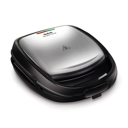 TEFAL | Opiekacz do kanapek | SW341D12 Snack Time | 700 W | Liczba płyt 2 | Stal nierdzewna/czarny TEFAL | Opiekacz do kanapek | SW341D12 Snack Time | 700 W | Liczba płyt 2 | Stal nierdzewna/czarny