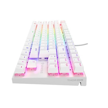THOR 303 | Mechaniczna klawiatura do gier | Przewodowa | USA | Biała | USB Type-A | Outemu Peach Silent THOR 303 | Mechaniczna klawiatura do gier | Przewodowa | USA | Biała | USB Type-A | Outemu Peach Silent