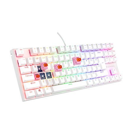 THOR 303 | Mechaniczna klawiatura do gier | Przewodowa | USA | Biała | USB Type-A | Outemu Peach Silent THOR 303 | Mechaniczna klawiatura do gier | Przewodowa | USA | Biała | USB Type-A | Outemu Peach Silent