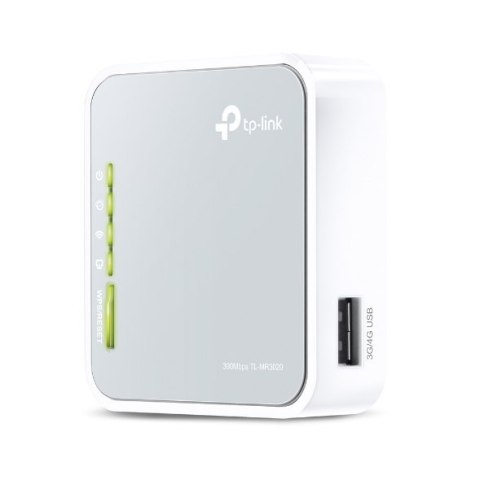 TP-LINK | Router 4G LTE | TL-MR3020 | 802.11n | 300 Mbit/s | 10/100 Mbit/s | Porty Ethernet LAN (RJ-45) 3 | Obsługa sieci mesh N