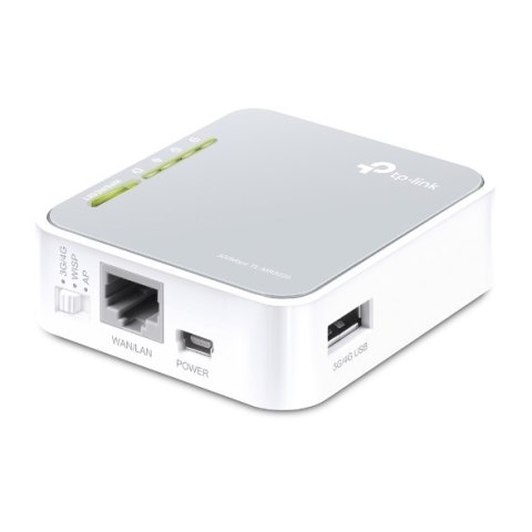 TP-LINK | Router 4G LTE | TL-MR3020 | 802.11n | 300 Mbit/s | 10/100 Mbit/s | Porty Ethernet LAN (RJ-45) 3 | Obsługa sieci mesh N