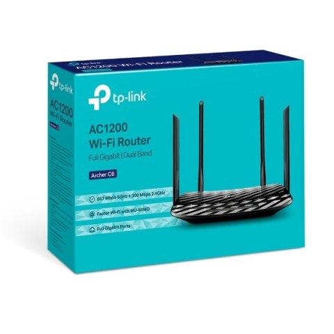 TP-LINK | Router | Archer C6 | 802.11ac | 300+867 Mbit/s | 10/100/1000 Mbit/s | Porty Ethernet LAN (RJ-45) 4 | Obsługa sieci mes TP-LINK | Router | Archer C6 | 802.11ac | 300+867 Mbit/s | 10/100/1000 Mbit/s | Porty Ethernet LAN (RJ-45) 4 | Obsługa sieci mes
