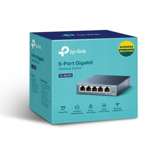 TP-LINK | Switch | TL-SG105 | Niezarządzalny | Desktop | Porty 1 Gb/s (RJ-45) ilość 5 | Typ zasilania Zewnętrzny | 24 miesiące TP-LINK | Switch | TL-SG105 | Niezarządzalny | Desktop | Porty 1 Gb/s (RJ-45) ilość 5 | Typ zasilania Zewnętrzny | 24 miesiące