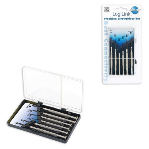 Zestaw śrubokrętów Logilink | 6 szt. | W zestawie przenośne etui. Zawiera: 1x śrubokręt płaski 1,4 mm, 1x śrubokręt płaski 2,0 m Zestaw śrubokrętów Logilink | 6 szt. | W zestawie przenośne etui. Zawiera: 1x śrubokręt płaski 1,4 mm, 1x śrubokręt płaski 2,0 m